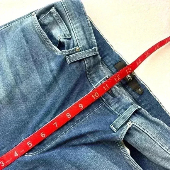 Hudson Barbara Med Wash Highrise Super Skinny Raw Hem Stretch Ankle Jean Size 30 - Picture 15 of 16